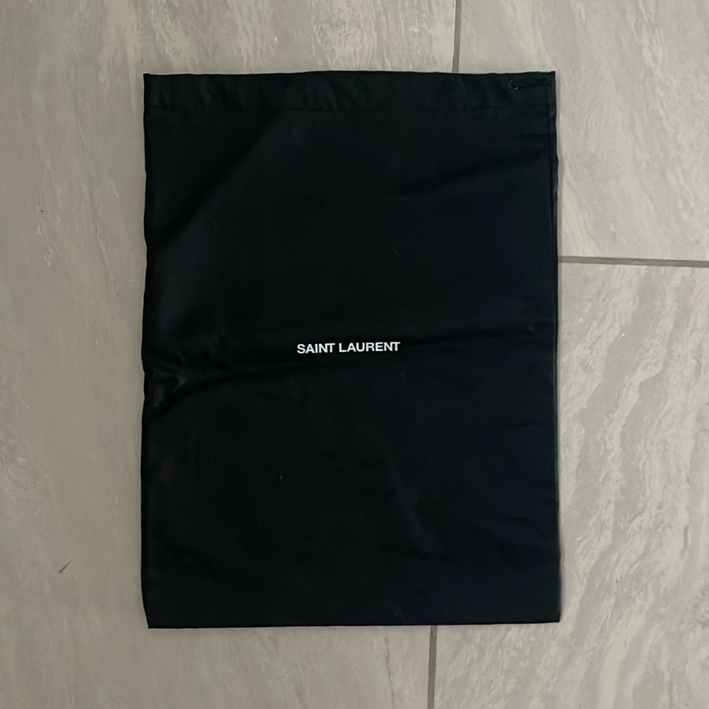 Saint Laurent drawstring dust bag 10” x 13.75”